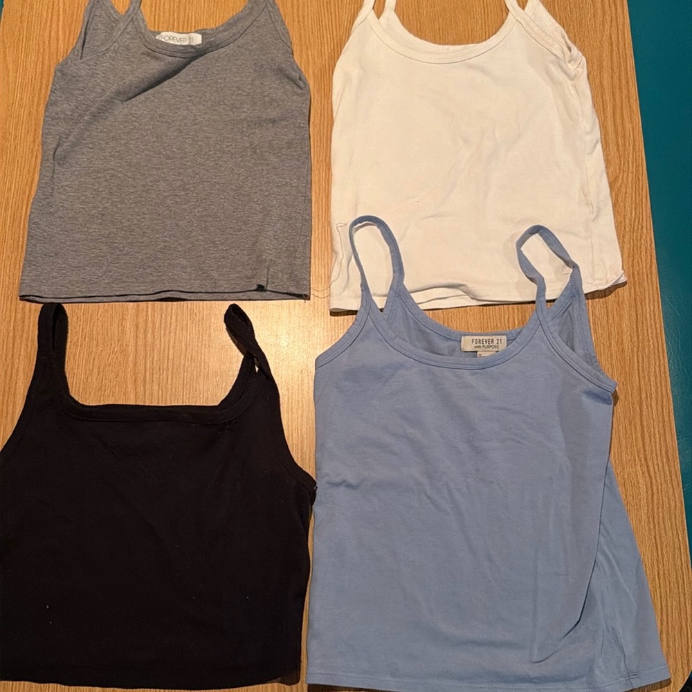 3 Forever 21 tanks tops 1 misc